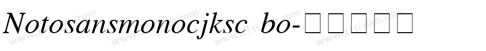 Notosansmonocjksc bo字体转换